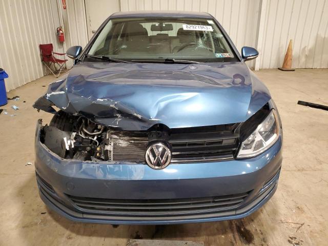 3VW117AUXGM053854 - 2016 VOLKSWAGEN GOLF S BLUE photo 5