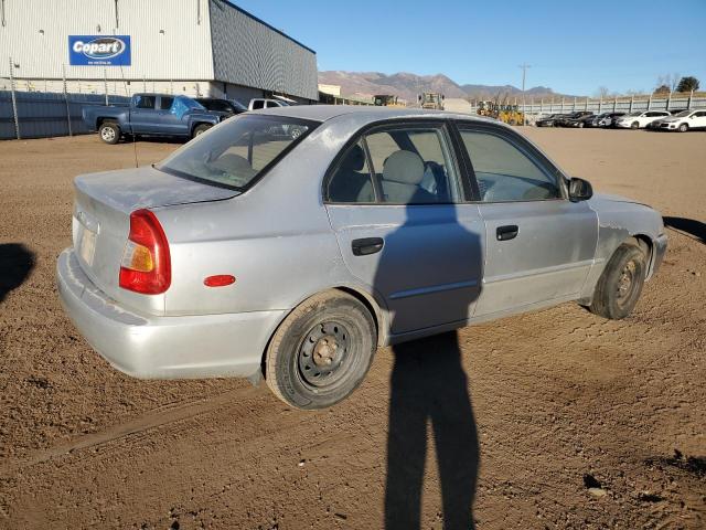 KMHCG45C52U313944 - 2002 HYUNDAI ACCENT GL SILVER photo 3