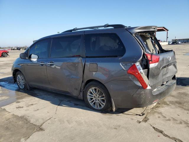 5TDYK3DC7ES435606 - 2014 TOYOTA SIENNA XLE GRAY photo 2