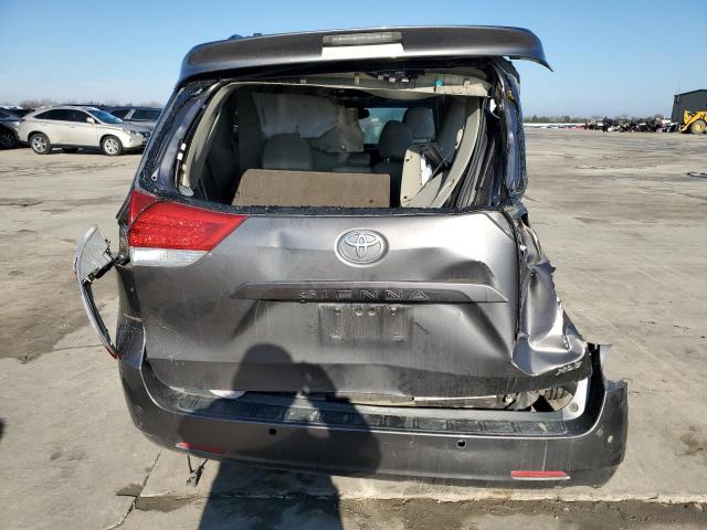 5TDYK3DC7ES435606 - 2014 TOYOTA SIENNA XLE GRAY photo 6