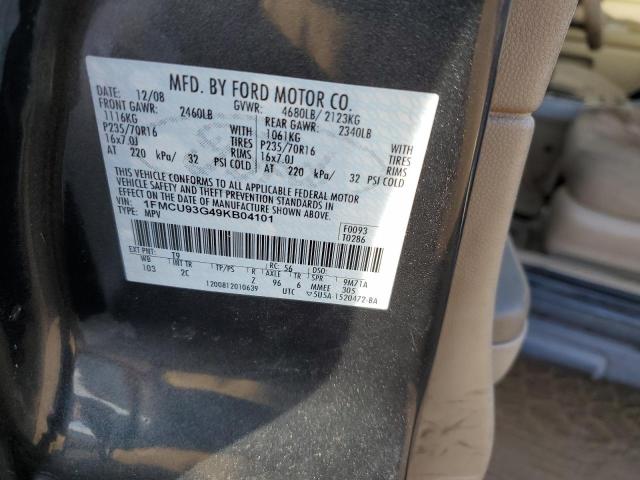 1FMCU93G49KB04101 - 2009 FORD ESCAPE XLT BLUE photo 12