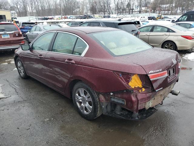 1HGCP2F41CA222318 - 2012 HONDA ACCORD LXP MAROON photo 2