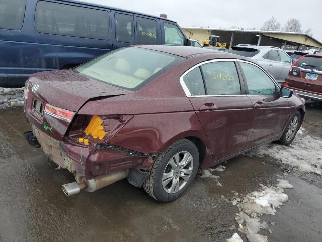 1HGCP2F41CA222318 - 2012 HONDA ACCORD LXP MAROON photo 3