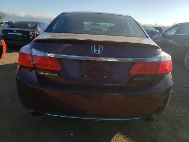 1HGCR2F57DA074633 - 2013 HONDA ACCORD SPORT BURGUNDY photo 6