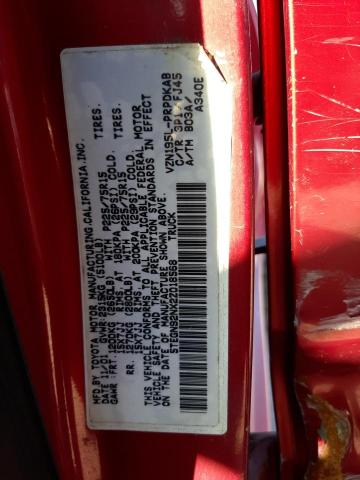 5TEGN92NX2Z018568 - 2002 TOYOTA TACOMA DOUBLE CAB PRERUNNER MAROON photo 13