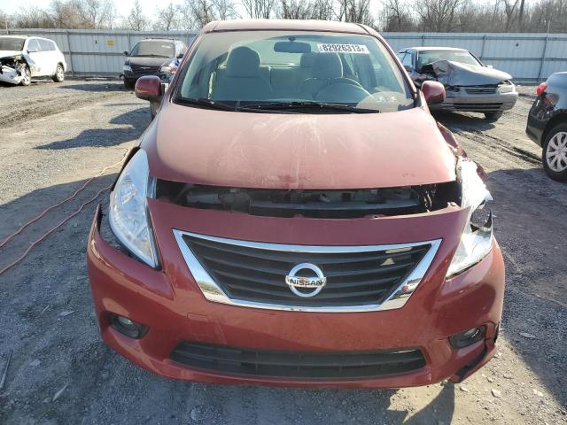 3N1CN7AP5EL858032 - 2014 NISSAN VERSA S BURGUNDY photo 5