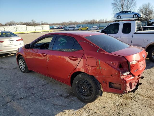 5YFBURHE6HP650020 - 2017 TOYOTA COROLLA L RED photo 2