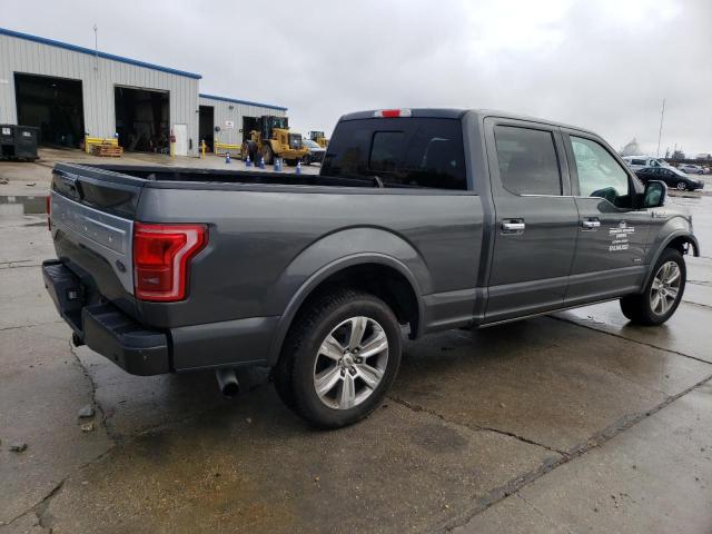 1FTEW1CGXFFC19587 - 2015 FORD F150 SUPERCREW GRAY photo 3