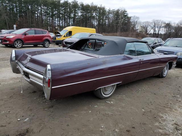 F8311834 - 1968 CADILLAC DEVILLE BURGUNDY photo 3