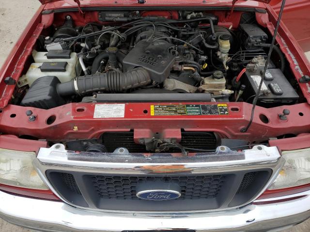 1FTZR45E55PB03129 - 2005 FORD RANGER SUPER CAB RED photo 11