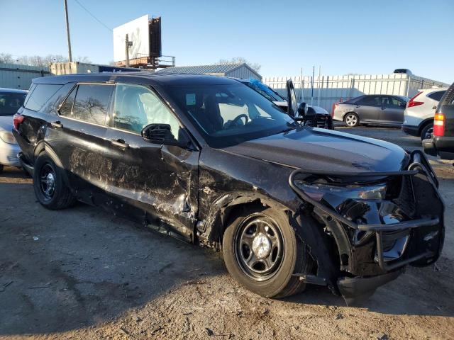 1FM5K8AC7MNA06017 - 2021 FORD EXPLORER POLICE INTERCEPTOR შავი ფოტო 4