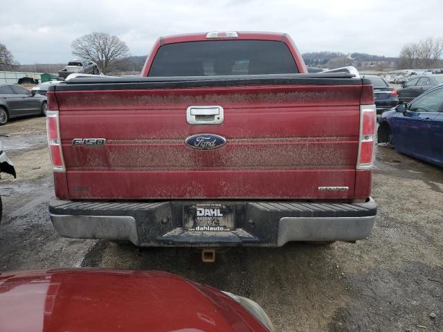 1FTFW1EF2DKD25996 - 2013 FORD F150 SUPERCREW RED photo 6