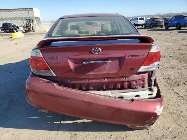 4T1BA32K15U506857 - 2005 TOYOTA CAMRY SE RED photo 6