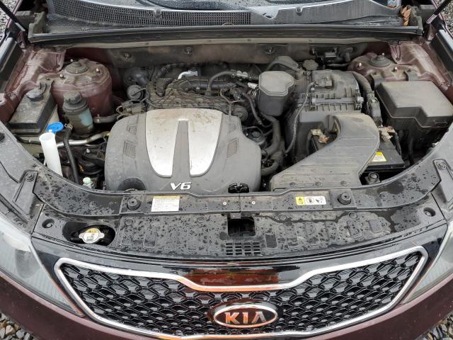 5XYKW4A2XDG384786 - 2013 KIA SORENTO SX MAROON photo 12