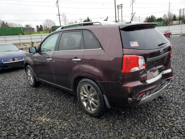 5XYKW4A2XDG384786 - 2013 KIA SORENTO SX MAROON photo 2