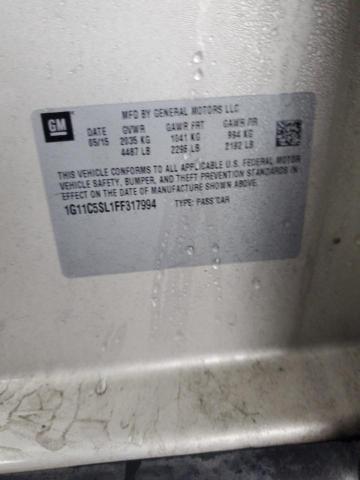 1G11C5SL1FF317994 - 2015 CHEVROLET MALIBU 1LT 金色 照片 12