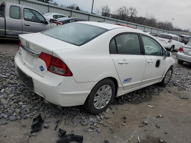 1HGFA46509L000126 - 2009 HONDA CIVIC GX WHITE photo 3