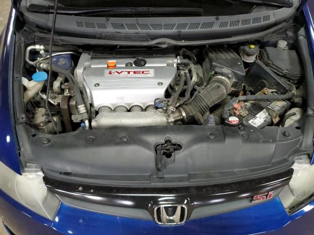 2HGFA55558H705863 - 2008 HONDA CIVIC SI BLUE photo 11