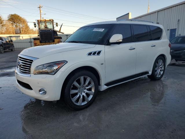 JN8AZ2NF2E9554747 - 2014 INFINITI QX80 WHITE photo 1