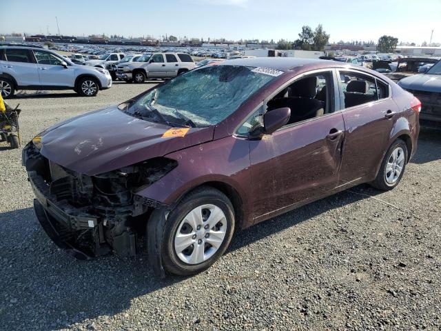 3KPFL4A76JE233751 - 2018 KIA FORTE LX BURGUNDY photo 1