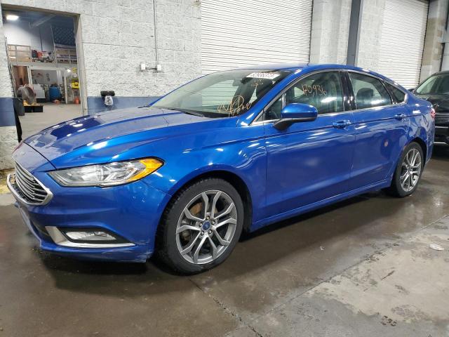 3FA6P0LU6HR314919 - 2017 FORD FUSION SE HYBRID BLUE photo 1