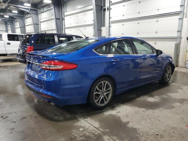 3FA6P0LU6HR314919 - 2017 FORD FUSION SE HYBRID BLUE photo 3