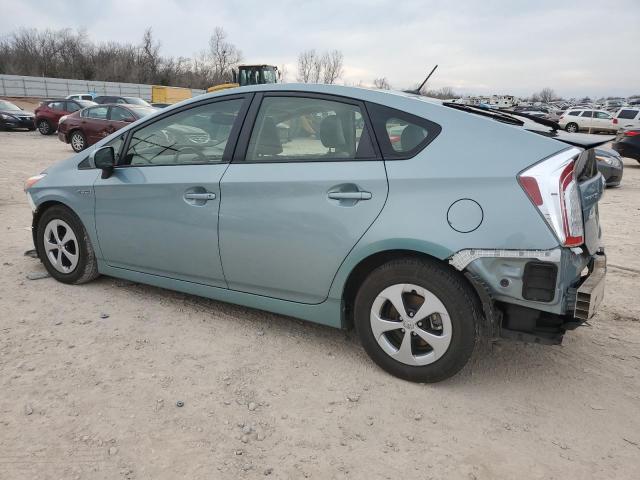 JTDKN3DU6E1857790 - 2014 TOYOTA PRIUS TURQUOISE photo 2