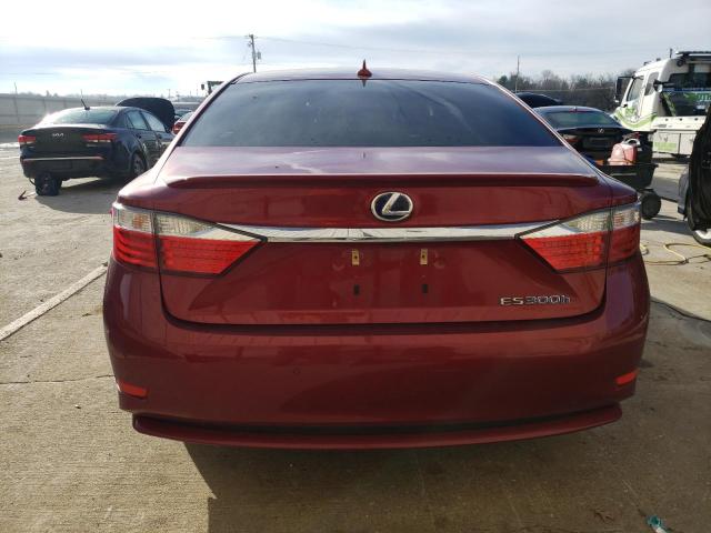 JTHBW1GG7E2072825 - 2014 LEXUS ES 300H RED photo 6