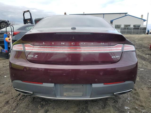 3LN6L5MU6HR665892 - 2017 LINCOLN MKZ HYBRID RESERVE BURGUNDY photo 6