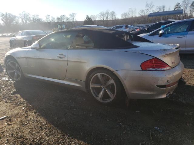 WBAEB53518CX63754 - 2008 BMW 650 I SILVER photo 2