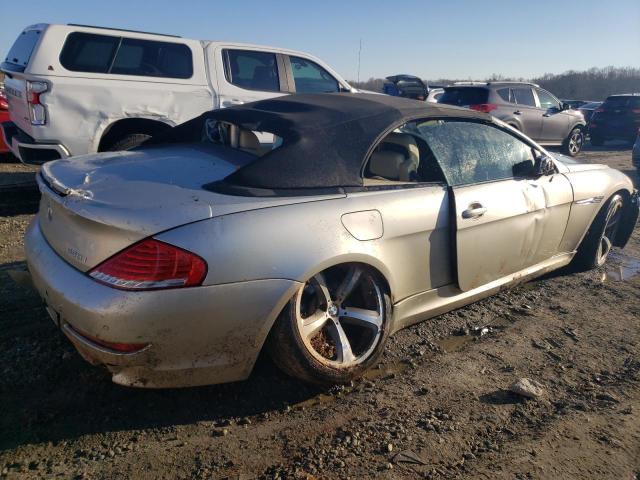 WBAEB53518CX63754 - 2008 BMW 650 I SILVER photo 3