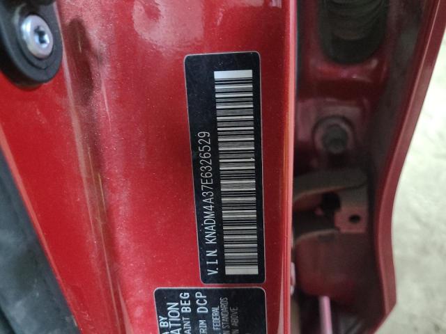 KNADM4A37E6326529 - 2014 KIA RIO LX RED photo 12