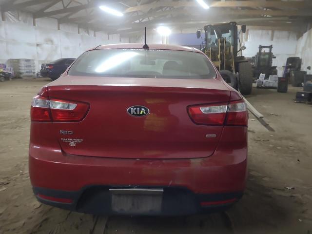 KNADM4A37E6326529 - 2014 KIA RIO LX RED photo 6