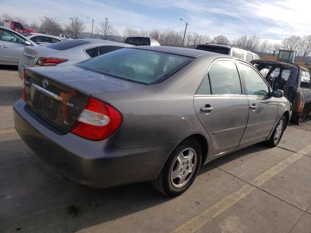 4T1BF32K12U522988 - 2002 TOYOTA CAMRY LE GRAY photo 3