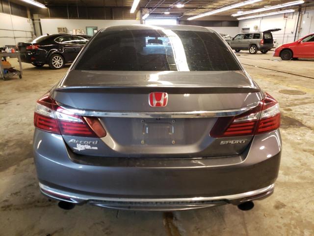 1HGCR2F57HA295347 - 2017 HONDA ACCORD SPORT GRAY photo 6