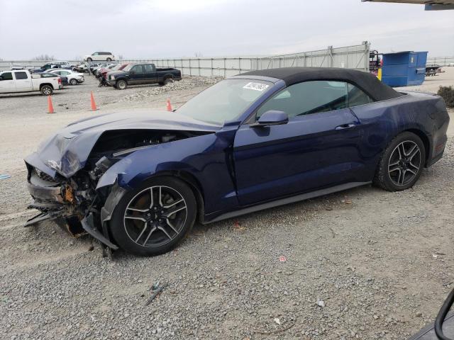 1FATF8UH8J5124793 - 2018 FORD MUSTANG BLUE photo 1