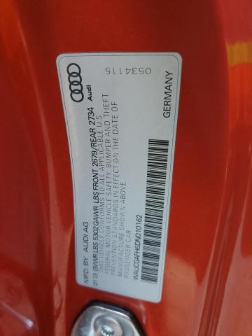 WAUCGAFH6DN010162 - 2013 AUDI S5 PREMIUM PLUS წითელი ფოტო 12