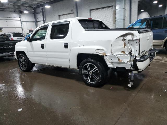 5FPYK1F76DB013311 - 2013 HONDA RIDGELINE SPORT WHITE photo 2