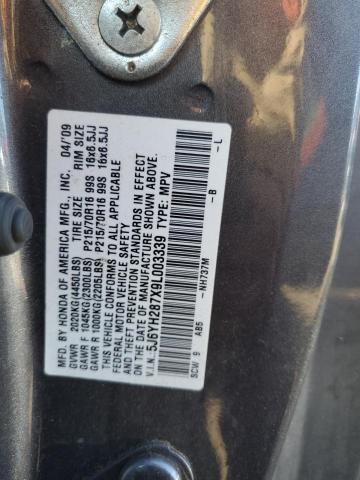 5J6YH287X9L003339 - 2009 HONDA ELEMENT EX GRAY photo 13