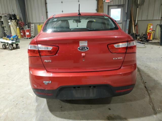 KNADN4A39C6053958 - 2012 KIA RIO EX RED photo 6