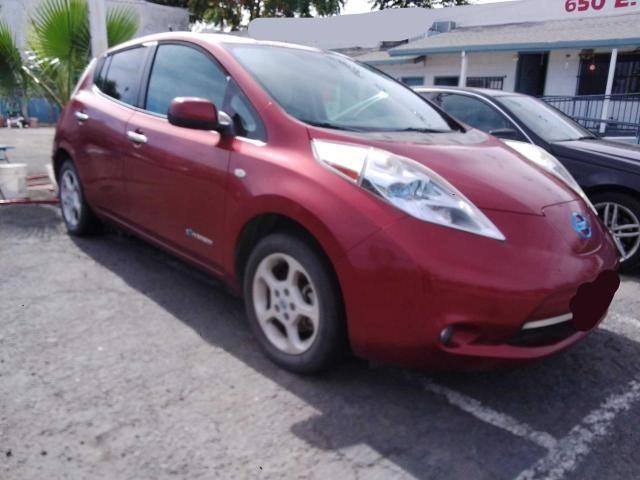 JN1AZ0CP4BT000865 - 2011 NISSAN LEAF SV RED photo 1