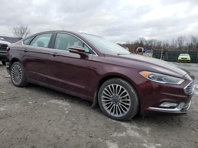 3FA6P0T95HR338852 - 2017 FORD FUSION SE BURGUNDY photo 4