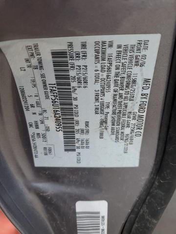 1FAFP56U16A240955 - 2006 FORD TAURUS SEL GRAY photo 12