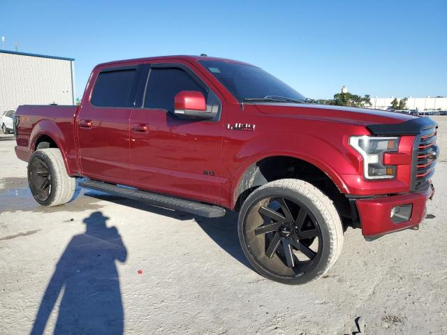 1FTEW1EF2HFA07094 - 2017 FORD F150 SUPERCREW RED photo 4