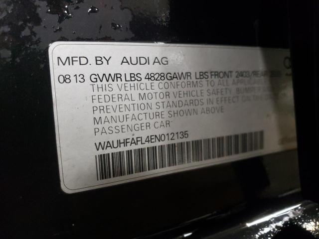 WAUHFAFL4EN012135 - 2014 AUDI A4 PREMIUM PLUS BLACK photo 12