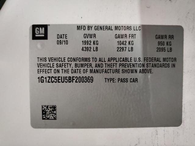 1G1ZC5EU5BF200369 - 2011 CHEVROLET MALIBU 1LT 白色 照片 12