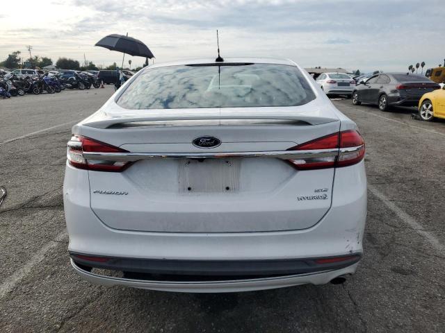 3FA6P0LU3JR116840 - 2018 FORD FUSION SE HYBRID WHITE photo 6