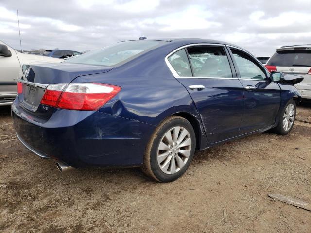 1HGCR3F85EA017493 - 2014 HONDA ACCORD EXL BLUE photo 3