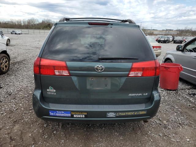 5TDZA23C34S147549 - 2004 TOYOTA SIENNA CE GREEN photo 6