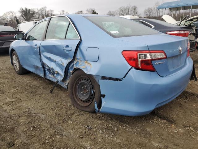 4T1BF1FK8CU622795 - 2012 TOYOTA CAMRY BASE BLUE photo 2